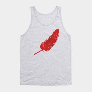 Red Parrot Feather Tank Top